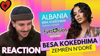 Eurovision 2024 REACTION Albania 🇦🇱 Besa Kokëdhima 'Zemrën N'Dorë' (SUBTITLED)