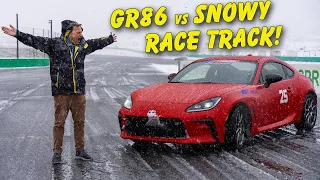 Toyota GR86 vs A Snowy Race Track in Southern California!