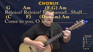 O Come, O Come, Emmanuel (Christmas) Strum Guitar Cover Lesson in Am with Chords/Lyrics