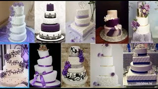 LUXURY PURPLE AND WHITE WEDDING CAKE AND ANNIVERSARY CAKE FONDANT CAKE DECOR IDEAS 2023 ❤️❤️🍾🥂🎂❤️❤️