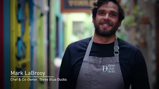 Provenir & chef Mark LaBrooy of Three Blue Ducks restaurant