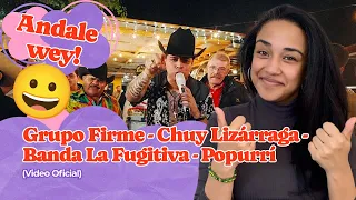 Grupo Firme - Chuy Lizárraga - Banda La Fugitiva - Popurrí (Video Oficial) ▷ Reacción !!!