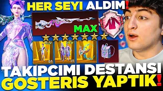 TAKİPÇİME BÜYÜK SÜRPRİZ❗ HESABINA GİRİP DESTANSI GÖSTERİŞ YAPTIK❗ (HER ŞEYİ FULLEDİK 😲) PUBG Mobile