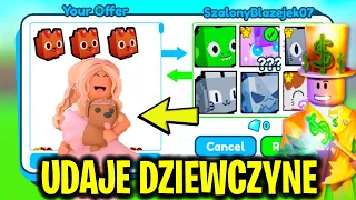 UDAJE DZIEWCZYNĘ I DOSTAJE PETY OD BOGATYCH GRACZY W PET SIMULATOR X