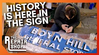 Dom Rescues Crumbling Plywood Shop Sign | The Repair Shop