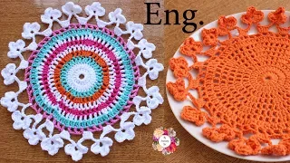 Crochet tutorial: Flower circular doily