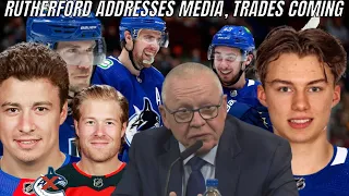 Vancouver Canucks HUGE MOVES COMING | Jim Rutherford Press Conference | Tanner Pearson Injury/News
