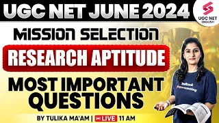UGC NET Paper 1 Preparation | Research Aptitude Most Important Questions | UGC NET 2024 | Tulika Mam