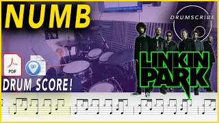 Numb - Linkin Park | DRUM SCORE Sheet Music Play-Along | DRUMSCRIBE