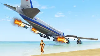 President Biden's Airforce One Aircraft Emergency Landing On Water | GTA 5