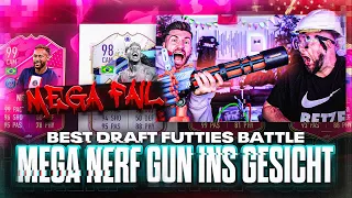 MEGA NERF GUN ins GESICHT und einer macht ein RIESEN FEHLER 😂😱 Fut Draft Battle 🔥FIFA 23