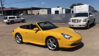 2002 Porsche 911 Carrera Cabriolet 996 Speed Yellow All Records 1 owner