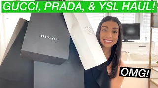 LUXURY HAUL UNBOXING FT SAINT LAURENT, GUCCI, & PRADA! DID I GET READY-TO-WEAR, SHOES, OR HANDBAGS?