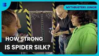 Silk vs. Steel Showdown! - Mythbusters Junior - Science Documentary