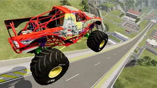 Epic High Speed Monster Truck Jump And Crashes #49 | BeamNG Drive | BeamNG ASna
