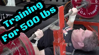 Training to Bench 500lbs at Age 60! HIT Gym Session