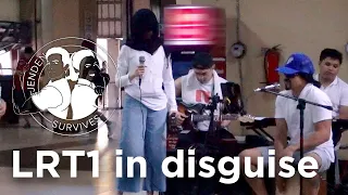 Jen Survives LRT1 in disguise | Jennylyn Mercado & Dennis Trillo