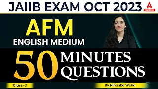 JAIIB October 2023 | JAIIB AFM English Medium | 50 Questions in 50 Minutes #3