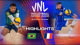 🇧🇷 BRA vs. 🇫🇷 FRA - Highlights Week 2 | Men's VNL 2023