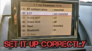 Mercedes W204 Back Up Camera Settings