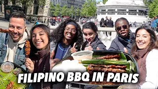 French People trying Filipino BBQ ?! and they LOVE IT ?? Watch their reactions !