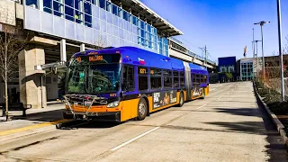 Ride on a King County Metro 2018 New Flyer XDE60 #8271 (with startup)