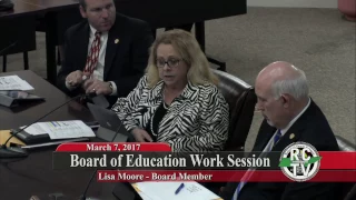 Board of Education Work Session - March 7, 2017