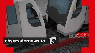 ANIMAŢIE. Două metrouri care mergeau în sens opus au fost la un pas să se ciocnească cu 80 km/h