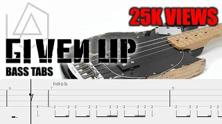 Linkin Park - Given Up (Official Bass tab Video HQ) By Chami's Arts