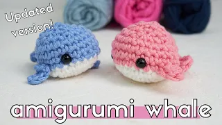 How to crochet a whale for beginners. New version! Easy amigurumi sea animal.
