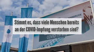 Stimmt es, dass viele Menschen bereits an der COVID-Impfung verstorben sind?