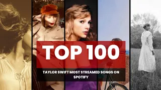 [UPDATED]Taylor Swift Top 100 Most Streamed Songs on Spotify