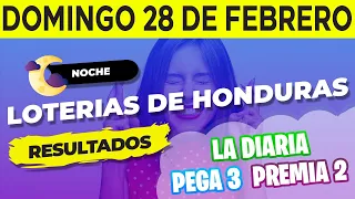 Sorteo 8PM Loto Honduras, La Diaria, Pega 3, Premia 2, Domingo 28 de Febrero del 2021 | Ganador 😱🤑💰💵