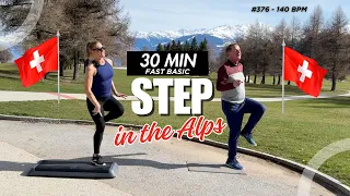 FAST BASIC STEP AEROBICS IN THE ALPS! DISCO MUSIC #376 - 140 BPM