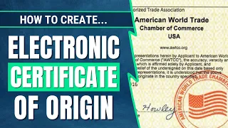 Create an Electronic Certificate of Origin (eCO) on the Shipping Solutions Portal