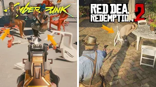 Red Dead Redemption 2 vs Cyberpunk 2077 New Update - Details Comparison