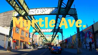Myrtle Ave. Brooklyn NY  (Brooklyn NY)  Brooklyn NYC   4K Travel Video