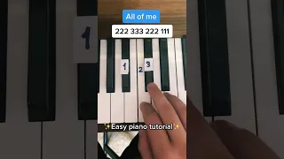 All Of Me - Piano Tutorial 🎹🎶 #shorts
