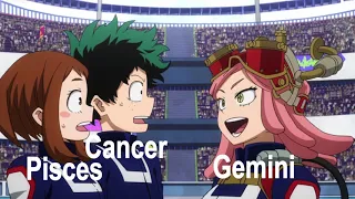 my hero academia as zodiac signs