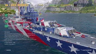 Schiffsvorstellung Kreuzer Des Moines | Warships Legends