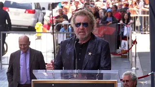 Sammy Hagar speech at his Hollywood Walk of Fame star ceremony