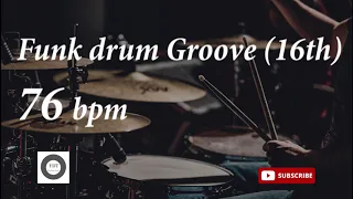 Funk Drum Groove HH 16th - 76 bpm - HQ