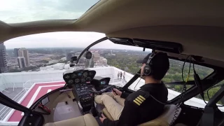 Flying R66 To A New Helipad in Atlanta (Colony Square)