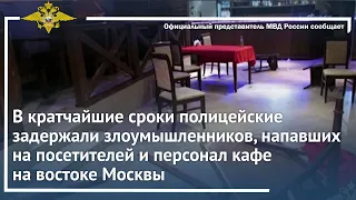 Ирина Волк: В Москве полицейские задержали злоумышленников, напавших на посетителей и персонал кафе