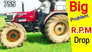 Tractor rpm drop problem | Mahindra arjun novo 755 di-i 4wd load test | Rpm drop in tractor