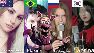 Fnaf Song (Join Us For a Bite) Epic Mashup: Andrea Kaden, Jimmy Maximus, ElliMarshmallow & Sabrina