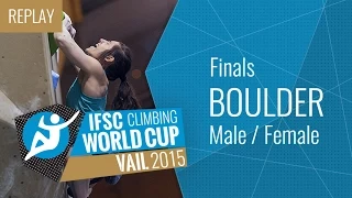 IFSC Climbing World Cup Vail 2015 - Bouldering - Finals - Male/Female