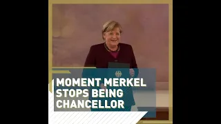 Moment Merkel stops being Chancellor