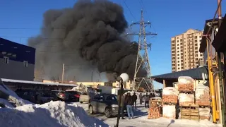 Пожар в Барнауле 11 марта
