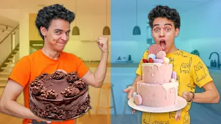 تحدي الطبخ افضل واحد يعمل كيك 🍰